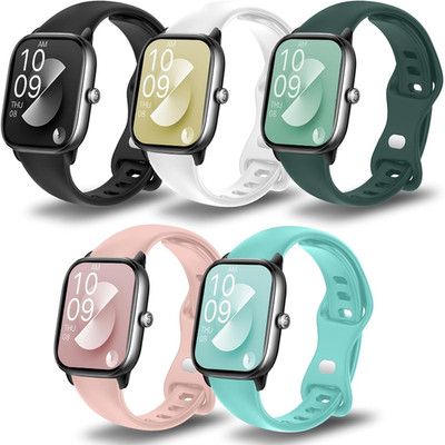 5 Stück Silikonarmband 20mm für Amazfit GTS 4/3/2 und Bip 3/Pro