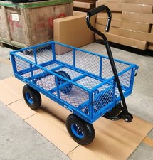 300 kg Heavy Duty Steel Mesh Garden Trolley Cart Utility Wheelbarrow Truck