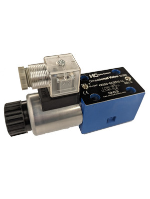 D03 Solenoid Directional Valve 120 VAC DIN 4 Way 3 Pos Closed 21 GPM 0.38A