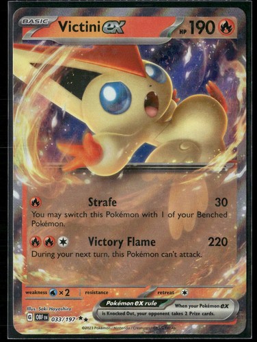 Pokemon - Victini ex 033/197 Double Rare Obsidian Flames NM