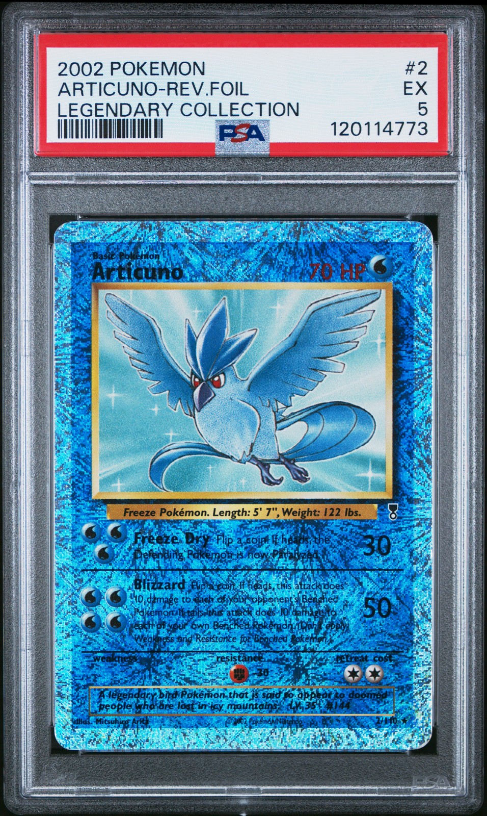 Articuno Reverse Foil #2 PSA 5 - 2002 Pokemon Legendary Collection