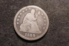 1844 G VG Full Date Seated Liberty Quarter NHX