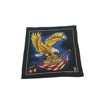 Vintage Harley Davidson Bandana Handkerchief Scarf Made In USA 50/50 RN15187