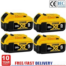 4X 18V 5.0Ah Battery for Dewalt DCB180 DCB181 DCB182 DCB183 DCB184 DCB200 DCB205
