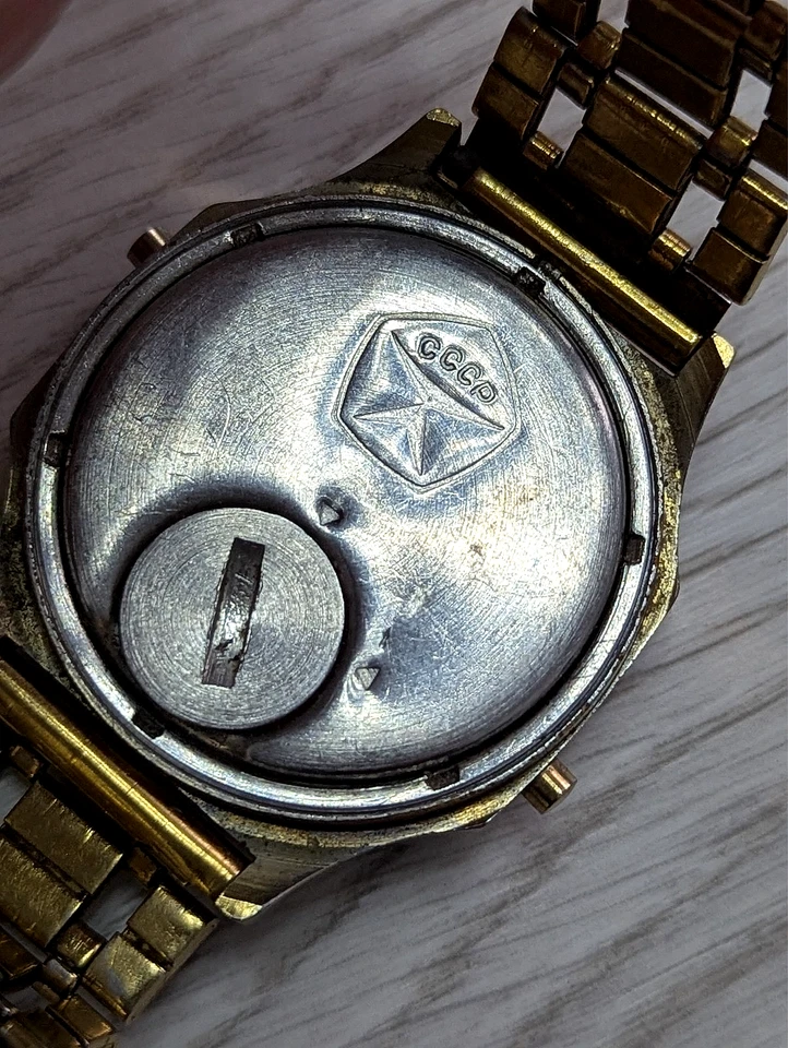 Elektronika 5 LCD Digital Vintage Cuarzo Era Soviética Reloj Hombre URSS para España Foto 3 de 4