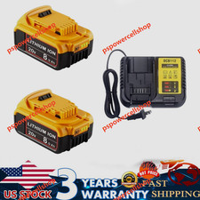 8.0Ah For DeWalt 20V Max XR Lithium Ion Battery DCB205-2 DCB208 DCB200-2-US