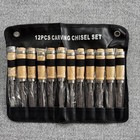 Wood Carving Chisel Set -12 Piece Sharp Woodworking Tools with Carrying Case