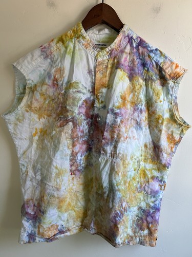 One x Teaspoon Free People Tie Dye button front Top sz S oversized beachy boho - Picture 4 of 14