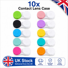 10x Contact Lens Case Care, Colored Double Box Muticoloured FAST POST UK