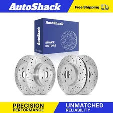 Front Rear Drilled Slotted Brake Rotors for 2013-2018 Acura RDX 3.5L V6