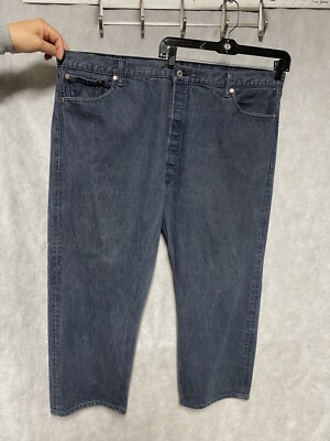 Levi's 501 XX Jeans Men Sz 46 X27.5 Blue Gray Button Fly Denim Straight VTG Y2K