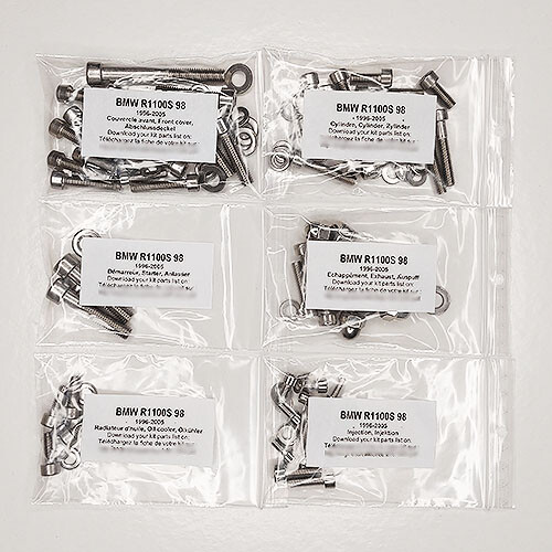 Kit vis allen inox moteur pour BMW R1100S 1996-2005