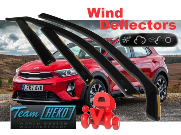 KIA CEED II 5 door ESTATE 2012 -2018 wind deflectors 4pc set TINTED