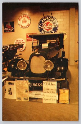 Canton Ohio, McKinley Museum 1921 Holmes Automobile Packard SCARCE, VTG Postcard