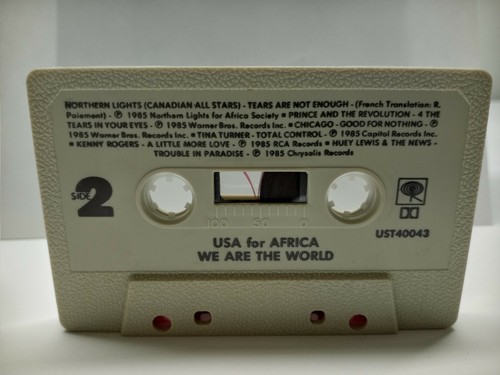 We Are The World Audio Cassette Vintage Original Insert Historic Recording - Picture 6 of 10