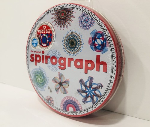 Spirograph 10 Piece Pocket Travel Set w/ Tin 1 Ring 6 Wheels 3 Markers & Paper - Picture 2 of 3