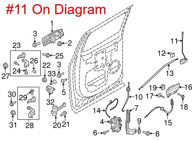 NEW OEM Ford Rear Right Door Lock Rod FL3Z-1626460-BB F150 NEW OEM Ford Rear Right Door Lock Rod FL3Z-1626460-BB F150