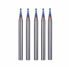 5pcs 1.5mm HRC65 Tungsten steel Ball nose 2 Flutes Carbide End Mills