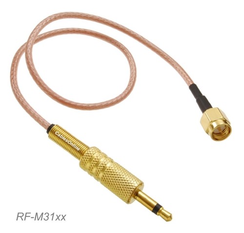SMA Male to 3.5mm (1/8") TS Male 50-Ohm RG316 Coax Low Loss Jumper RF Cable - Picture 1 of 5