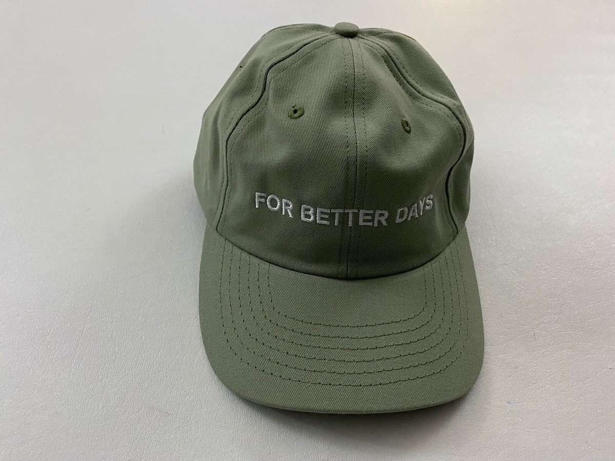 For Better Days Embroidered Graphic Green Adjustable Baseball Hat