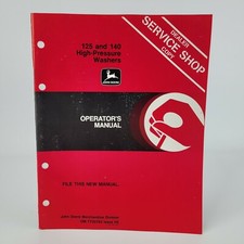 OEM John Deere 125 & 140 High-Pressure Washers Owner Operator's Dealer Manual