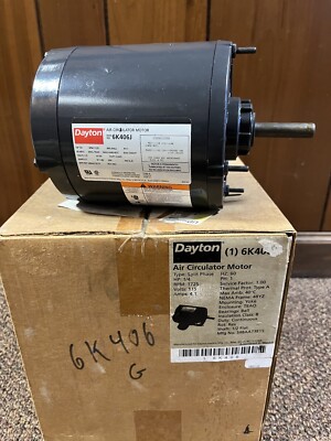 New Genuine Dayton 6K406J Air Circulator Electric Motor 115v 1/4 Hp 