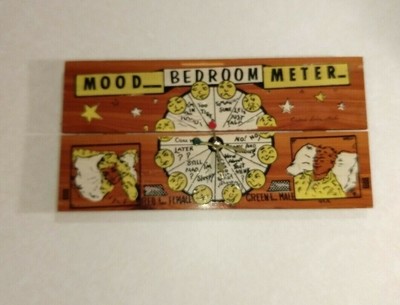Vintage Bedroom Mood Meter - Wood Gag Gift Sign - Novelty Vintage Bedroom Mood Meter - Wood Gag Gift Sign - Novelty