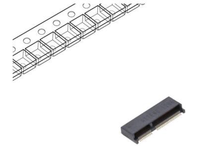 123A-30E00 Steckverbinder: M.2 (NGFF) horizontal SMT gold flash PIN: 67 ATTEN