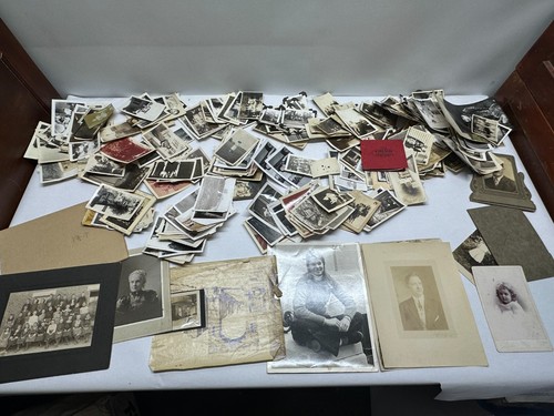 HUGE LOT Antique Vintage Photograph Collection - CDV, RPPC, Tin Type B&W Photos - Picture 11 of 14