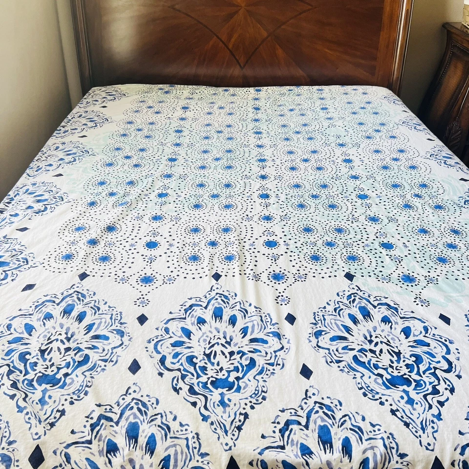 Funda nórdica Pottery Barn PB Teen Kelly Slater azul océano floral DOBLE Foto 2 de 4