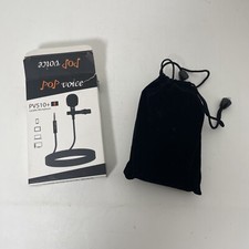 Pop Voice Lavalier Microphone Professional-Grade Wearable, Black PV510 