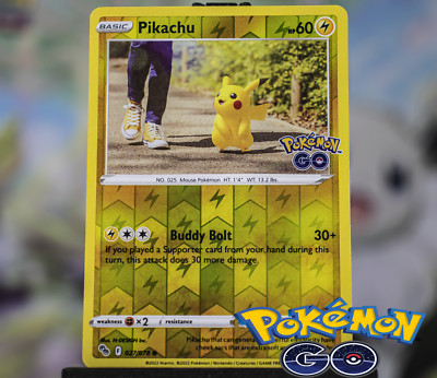 Pikachu 027/078 -- Pokemon Go -- NM - Mint Reverse Holo Card | eBay