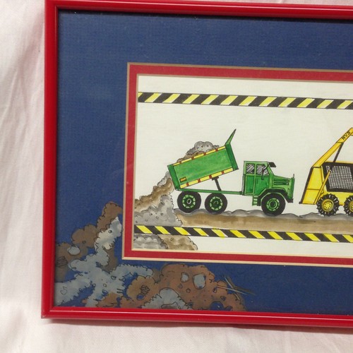JUDY HAGSTROM ROSEVILLE MINNESOTA CONSTRUCTION EQUIPMENT TRUCK BOY'S PICTURE - Picture 2 of 11