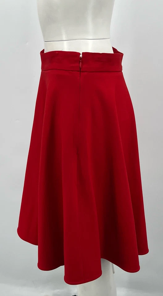 Miu Miu изменен красный креп трапециевидная юбка до колена sz 44 - Изображение 2 из 4