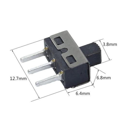 5x Pack Toggle Slide 3 Pins Power Switch 1P2T 5mm Handle 3A 250V SS12D10 SS12D11 - Imagen 13 de 13