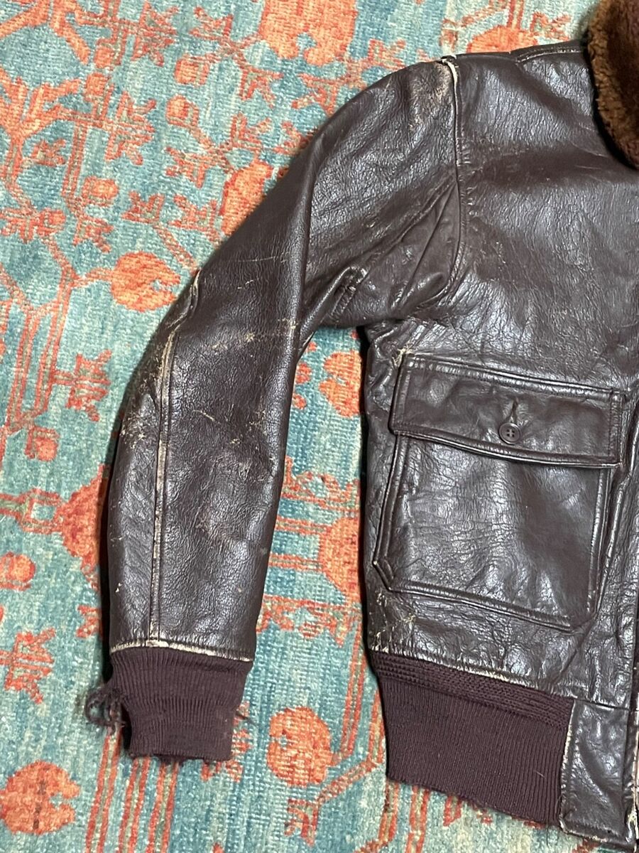Vintage 40's 50's Navy G1 Flight Jacket Size 40 WW2 Era Vintage 40's 50's Navy G1 Flight Jacket Size 40 WW2 Era