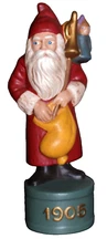 VINTAGE BYRON MOLDS CERAMIC HAND PAINTED SANTA CLAUS 1905 FIGURINE 6 1/4" tall