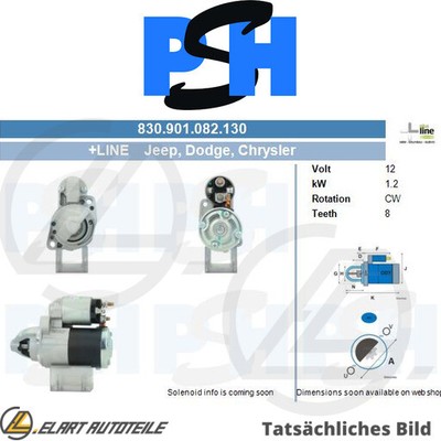 STARTER FOR JEEP COMPASS/SUV PATRIOT CHRYSLER SEBRING/Sedan/Cabriolet CIRRUS