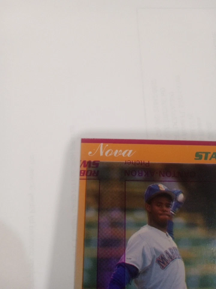 Tarjeta de novato Star Company Ken Griffey Jr 1989 mal impresa 1/1 casi como nueva como nueva Foto 4 de 4