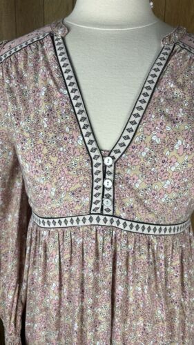 In Loom (Sz L) Bohemian Prairie Dress Ditsy Floral Cottagecore Cowgirl Country - Picture 3 of 16