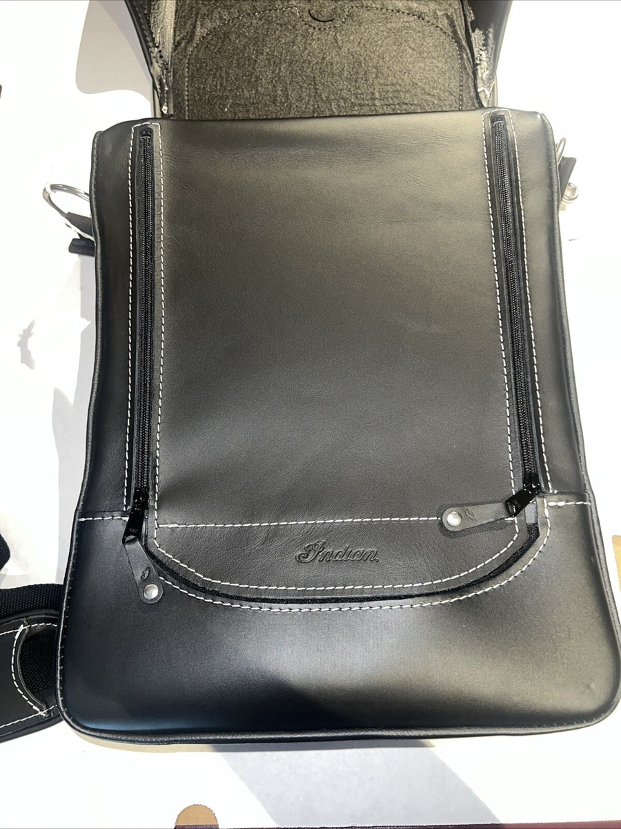 N*3様 RRL INDIAN VINTAGE LEATHER MESSENGE NEW Black Leather