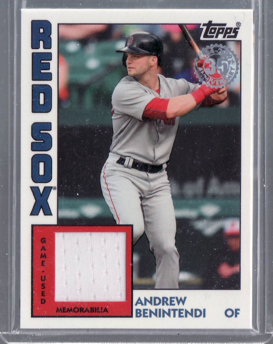 2019 ANDREW BENINTENDI TOPPS 35TH ANNIVERSARY RELIC CARD RED SOX