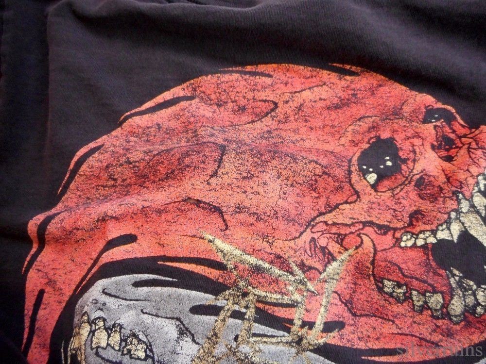 90s LLICA “Rebel Skull“Tシャツ Metallica Vintage T Shirt 1990's Concert Tour Pushead Rebel Skull