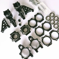 Alloy CNC Front + Rear Steering Wheel Hub Carrier for 1/5 HPI BAJA 5B 5T 5SC