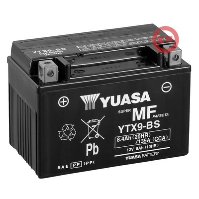 BATTERIA YUASA YTX9-BS 12V 8Ah KAWASAKI Z750R 750 2012