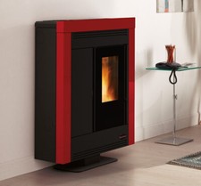 EXTRAFLAME SOUVENIR PLUS STEEL 5.0 STUFA PELLET CANALIZZATA 1288651 BORDEAUX A+