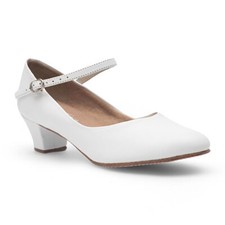Women's bridal shoe wedding pumps-SoDanca CH50-white