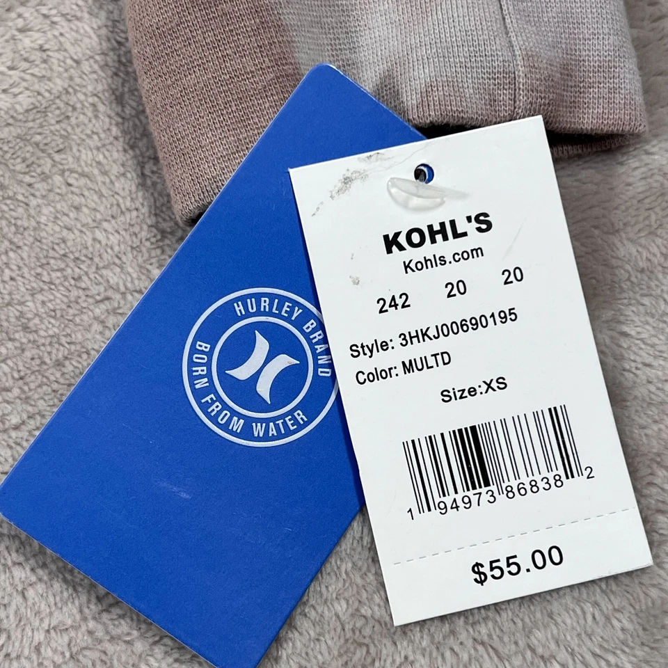 Suéter Hurley Para Mujer XS Verde Rosa Espiral Tie Dye Polar Sudadera Informal NUEVO Foto 2 de 4