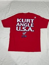 Vintage 2000 WWF KURT ANGLE T-Shirt WWE Attitude Patriotic 90s Wrestling XL ECW