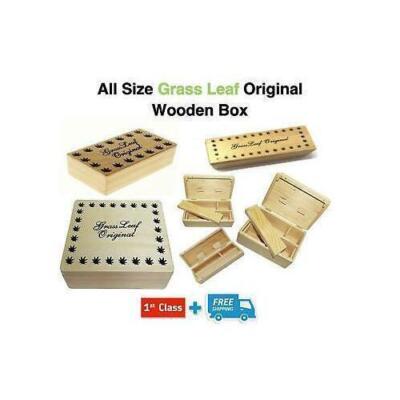 Echt Holz Rollbox Grasblatt Tabak Rizla Rauchen Aufbewahrung Dose